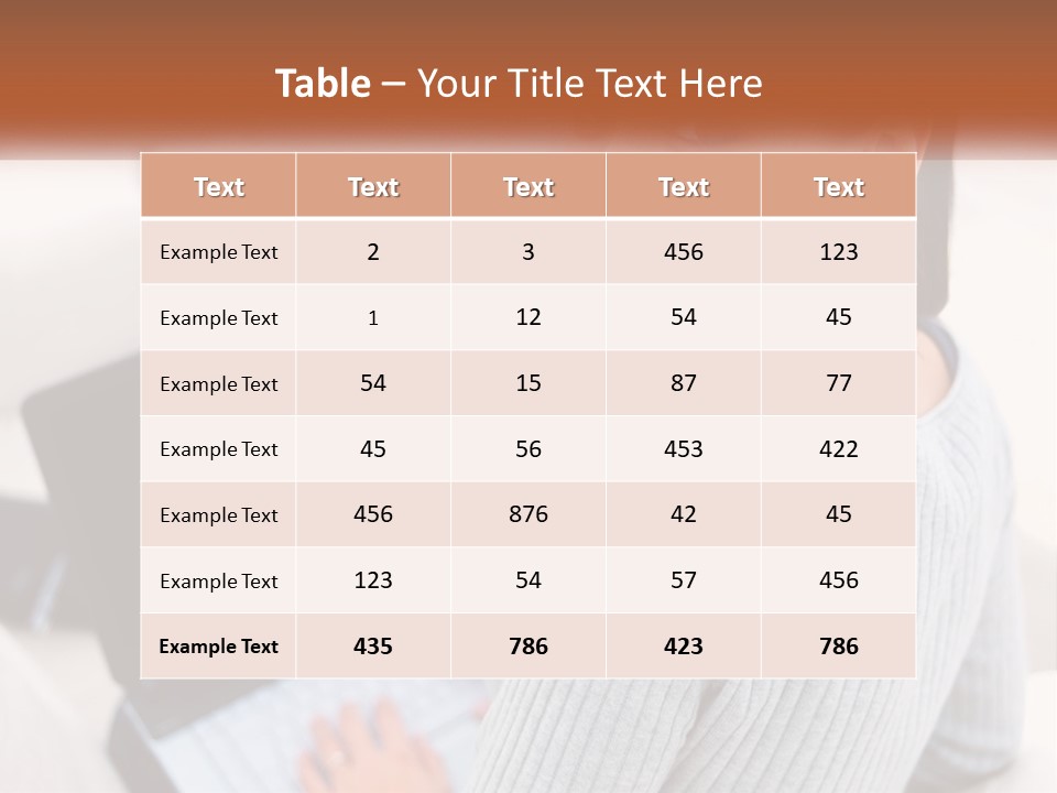 A Woman Holding A Laptop Computer In Her Hands PowerPoint Template