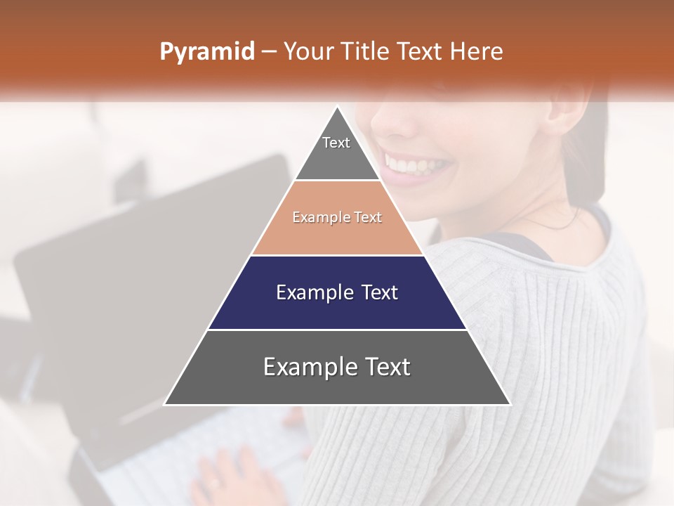 A Woman Holding A Laptop Computer In Her Hands PowerPoint Template