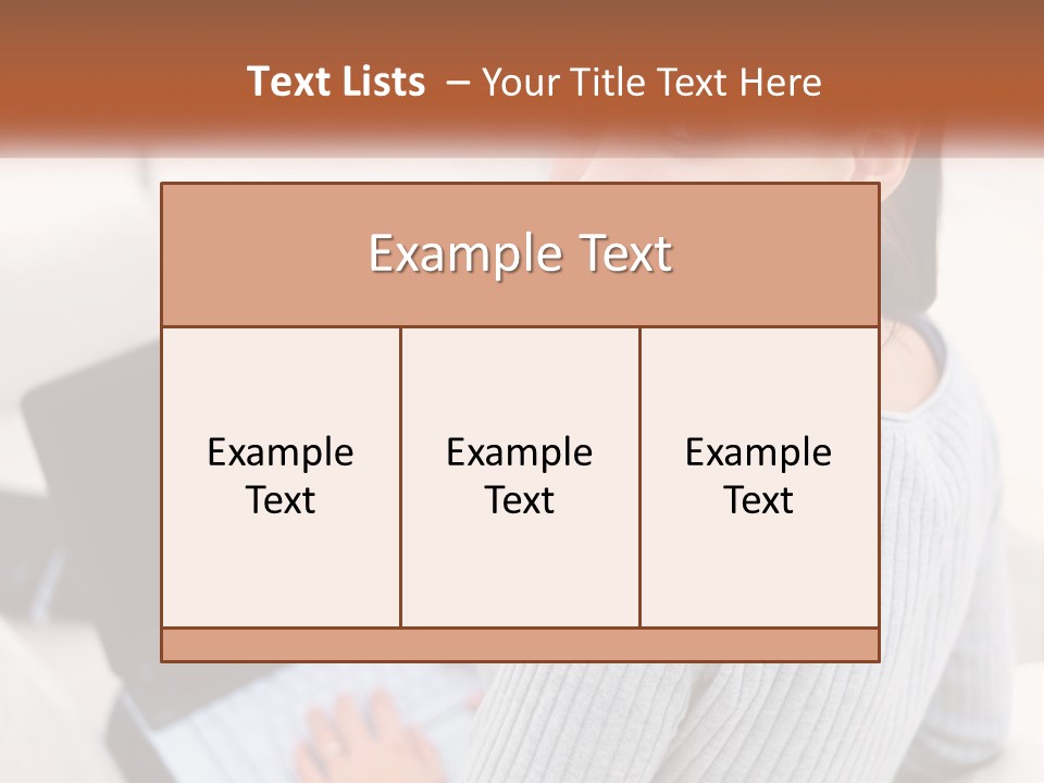 A Woman Holding A Laptop Computer In Her Hands PowerPoint Template