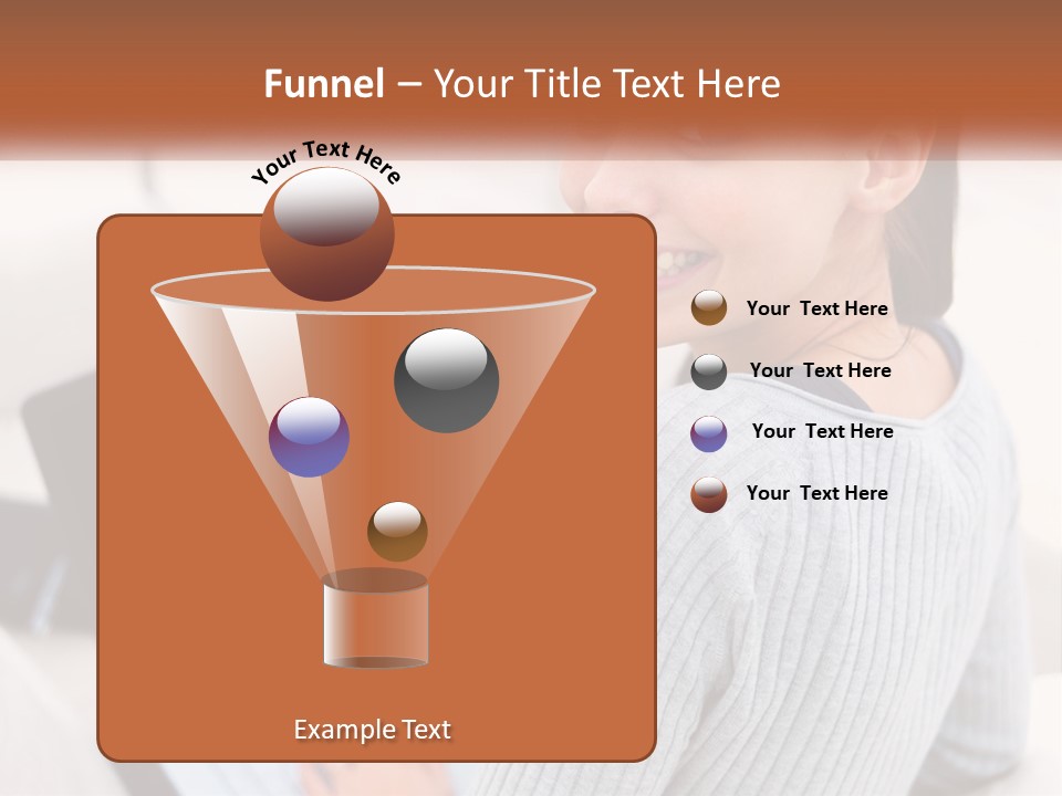 A Woman Holding A Laptop Computer In Her Hands PowerPoint Template