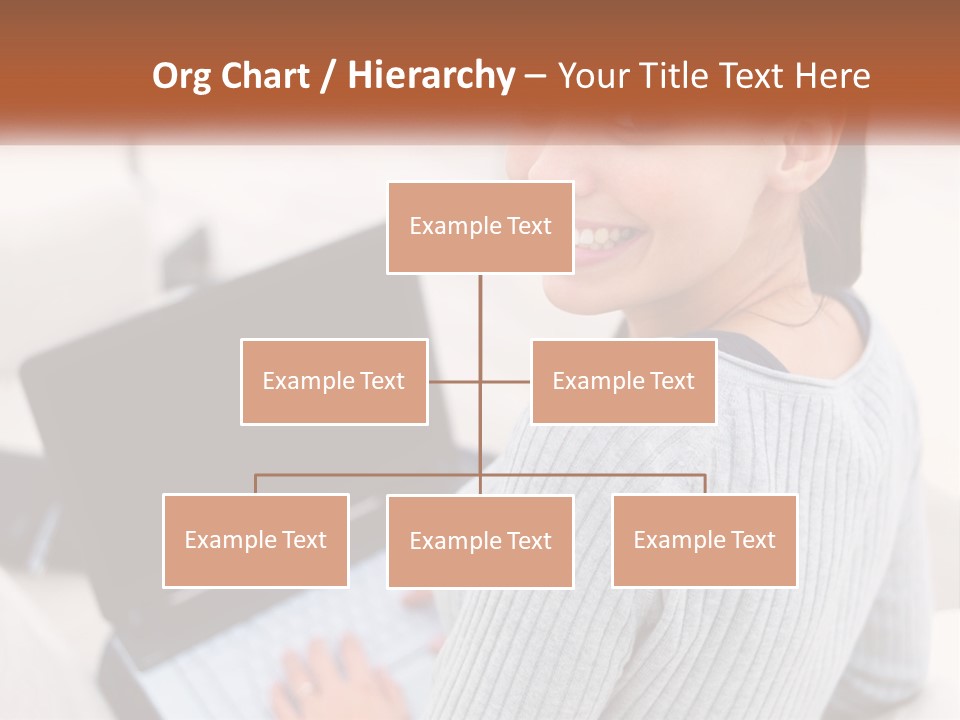 A Woman Holding A Laptop Computer In Her Hands PowerPoint Template