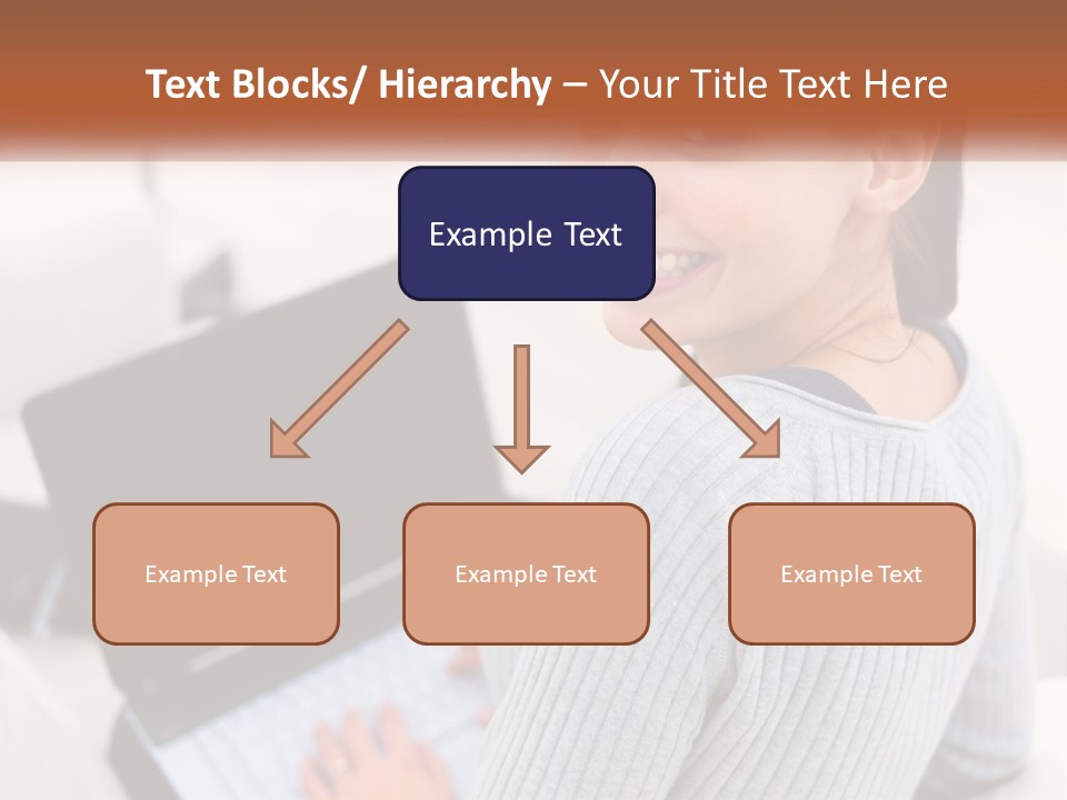 A Woman Holding A Laptop Computer In Her Hands PowerPoint Template