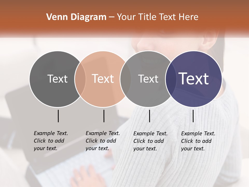 A Woman Holding A Laptop Computer In Her Hands PowerPoint Template