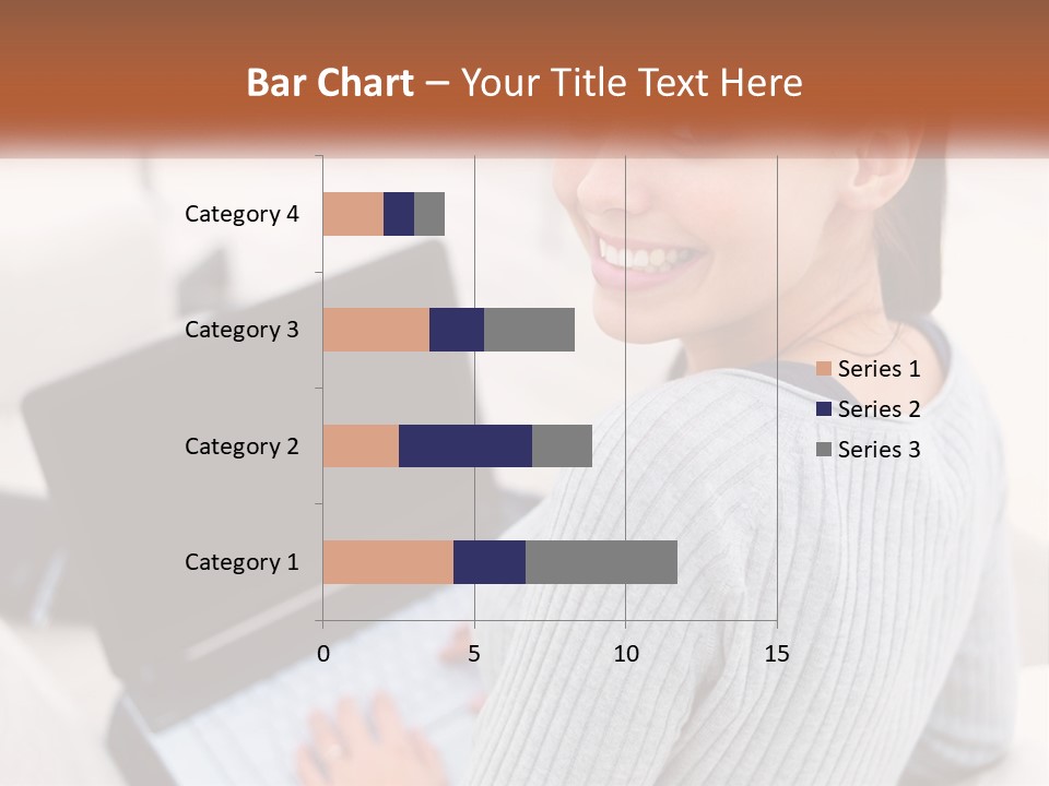 A Woman Holding A Laptop Computer In Her Hands PowerPoint Template