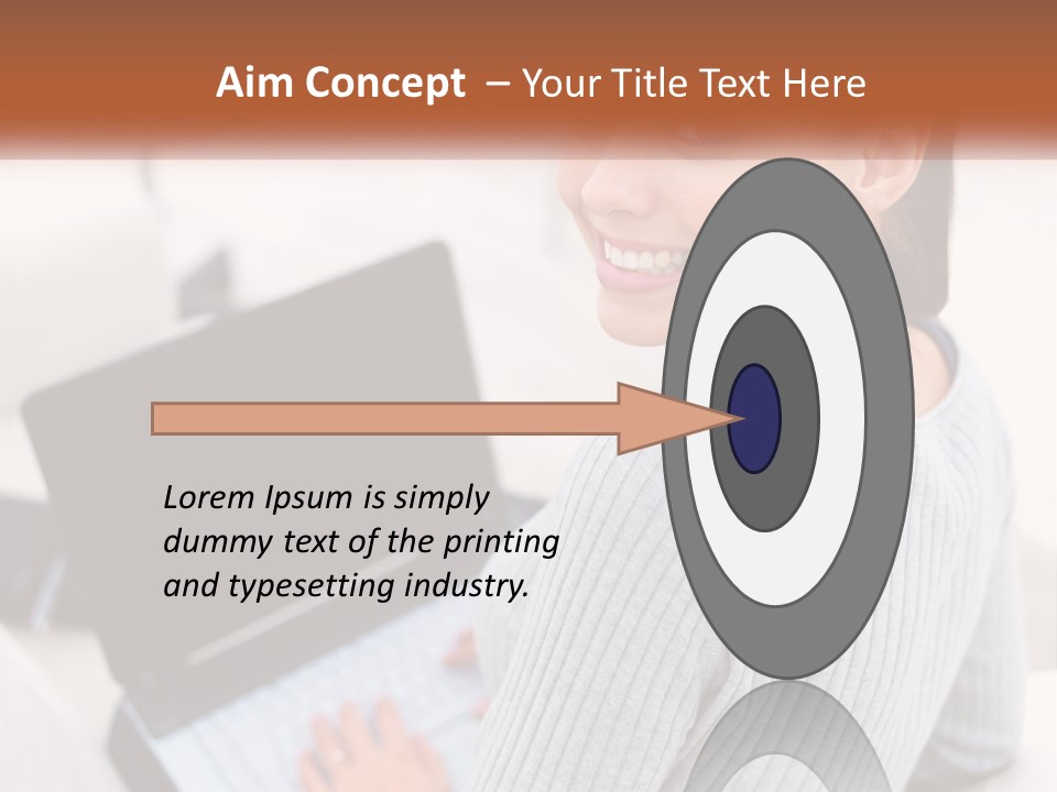 A Woman Holding A Laptop Computer In Her Hands PowerPoint Template