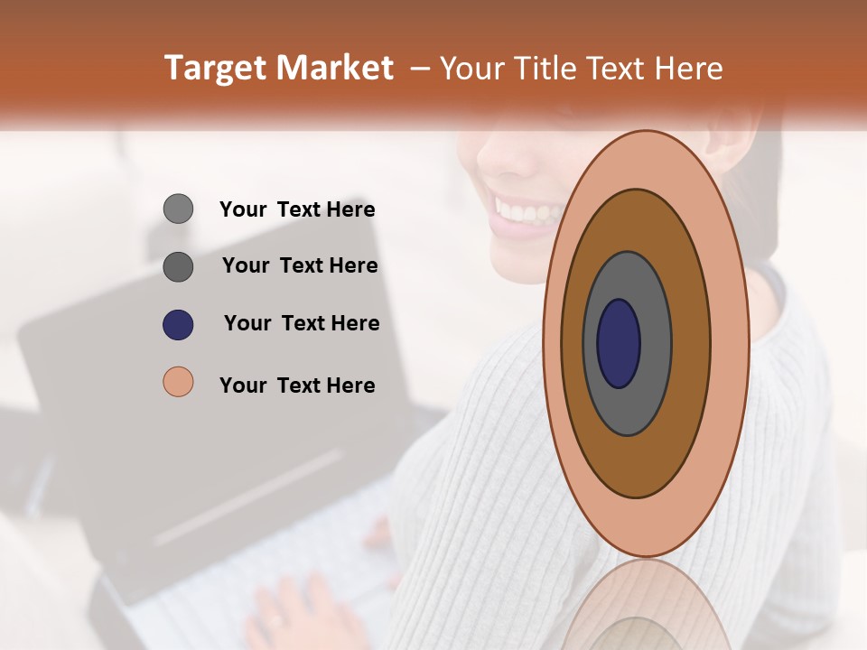 A Woman Holding A Laptop Computer In Her Hands PowerPoint Template