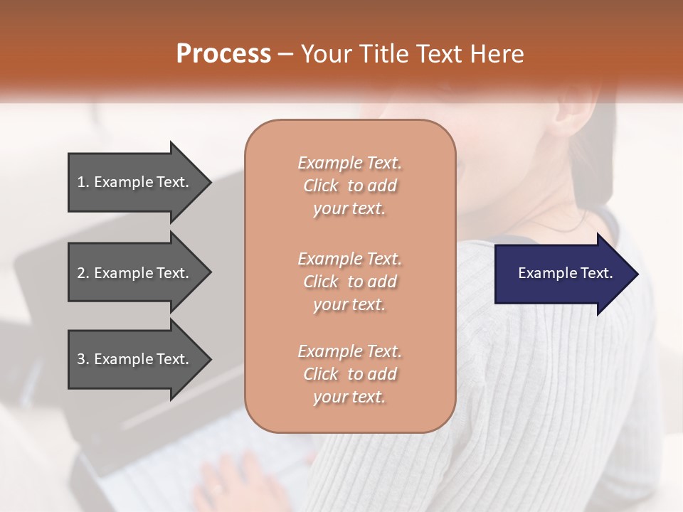 A Woman Holding A Laptop Computer In Her Hands PowerPoint Template