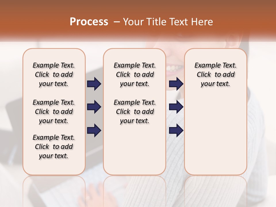 A Woman Holding A Laptop Computer In Her Hands PowerPoint Template