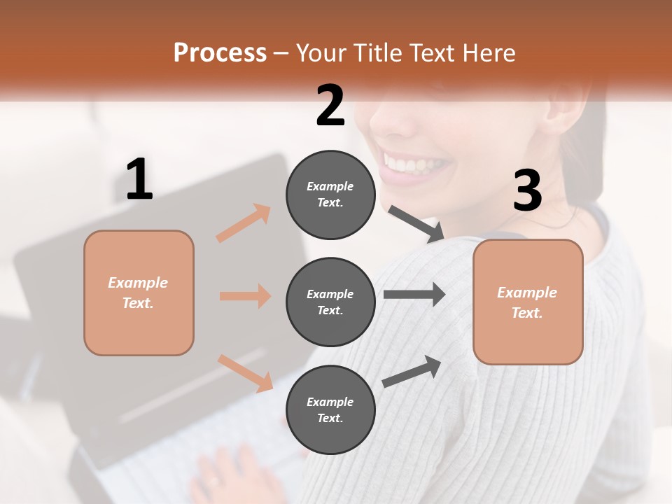A Woman Holding A Laptop Computer In Her Hands PowerPoint Template