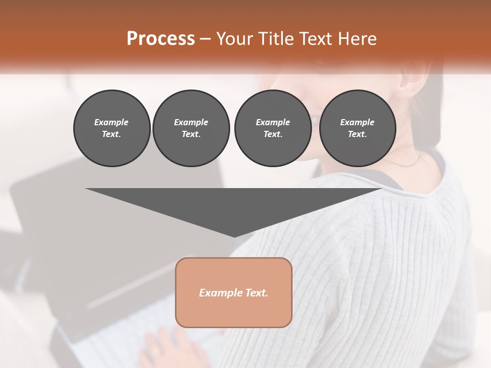 A Woman Holding A Laptop Computer In Her Hands PowerPoint Template
