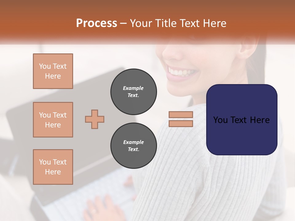 A Woman Holding A Laptop Computer In Her Hands PowerPoint Template