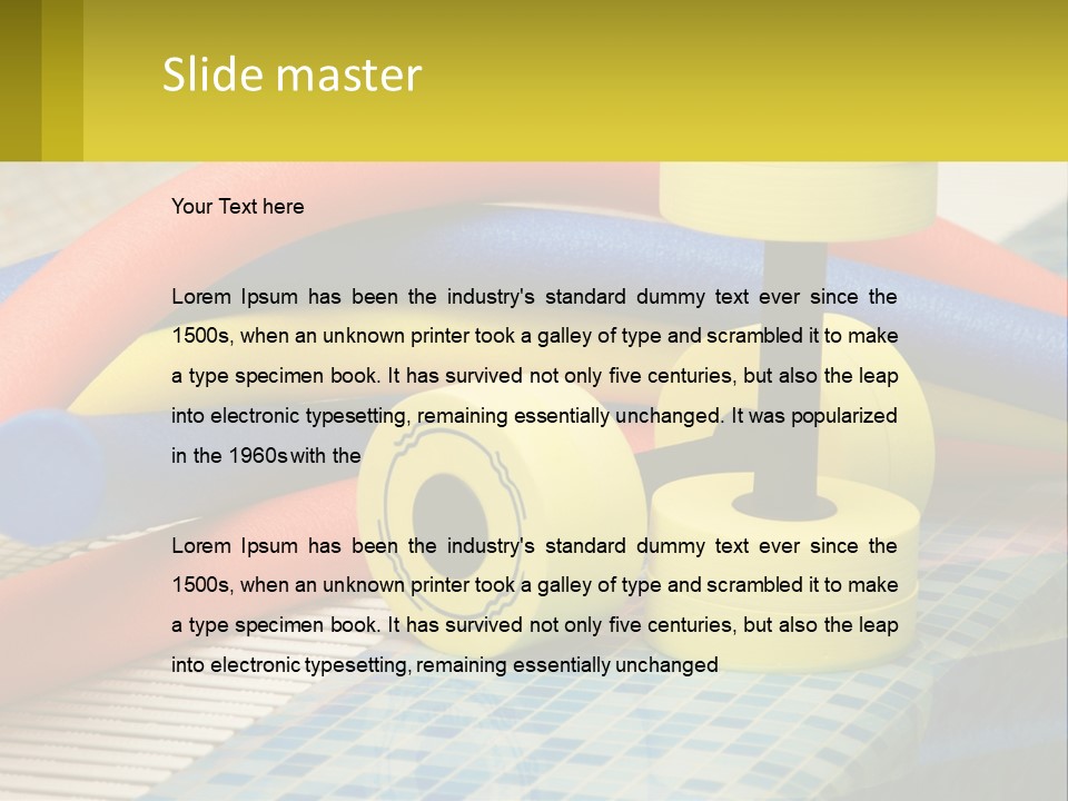 Float Color Equipment PowerPoint Template