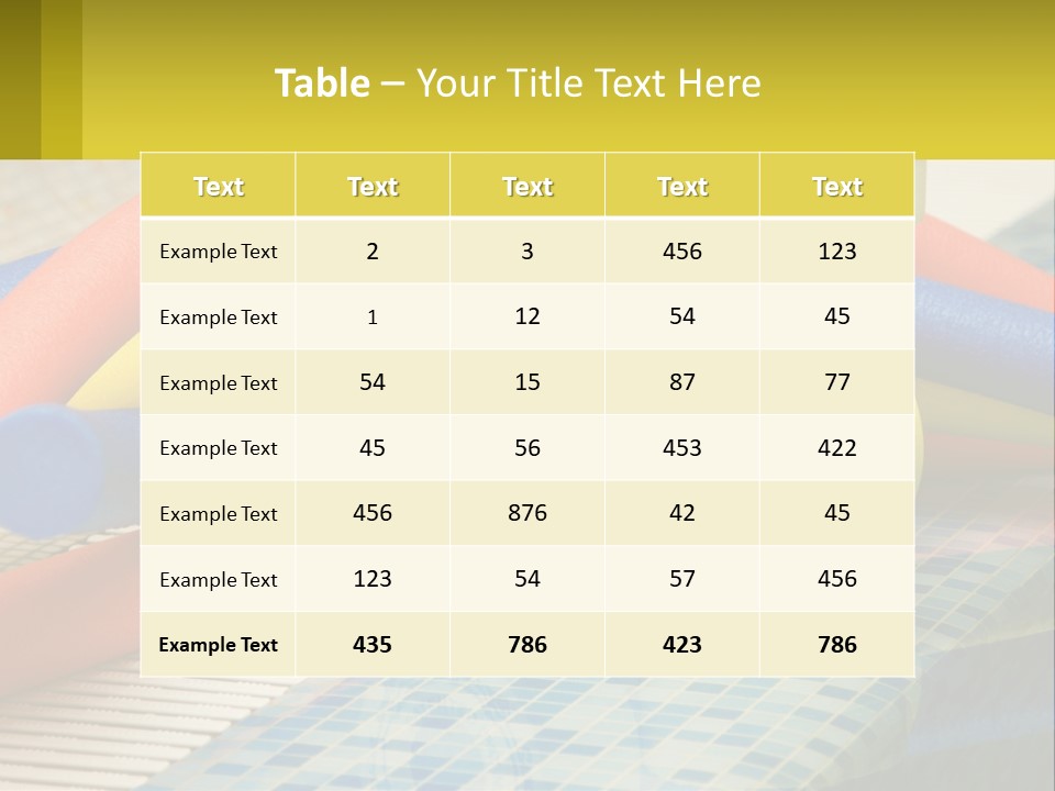 Float Color Equipment PowerPoint Template