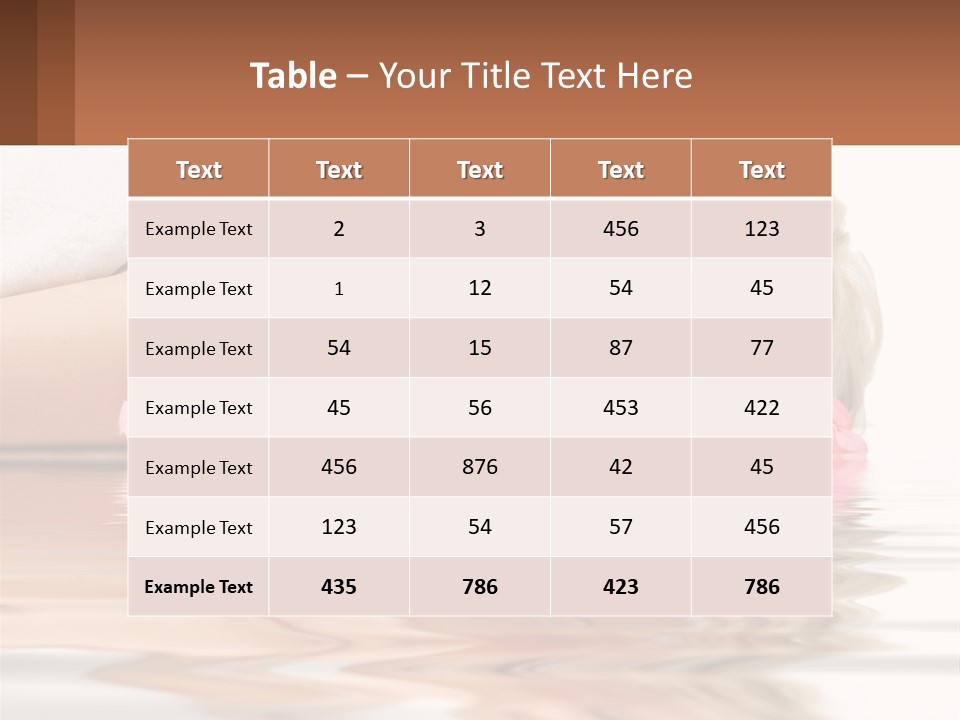 A Woman Laying On The Water With Pink Flowers PowerPoint Template