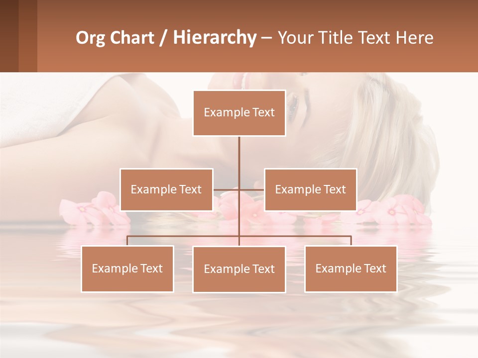 A Woman Laying On The Water With Pink Flowers PowerPoint Template