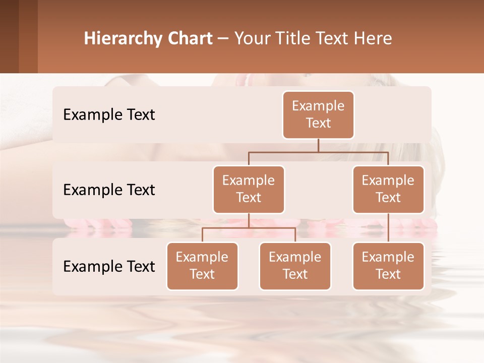 A Woman Laying On The Water With Pink Flowers PowerPoint Template