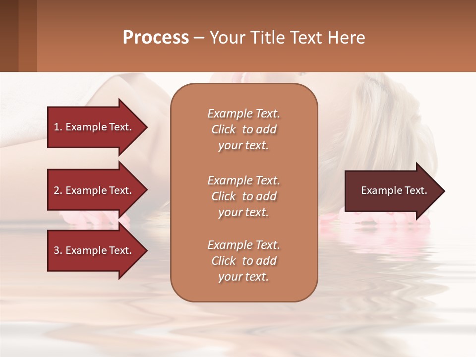 A Woman Laying On The Water With Pink Flowers PowerPoint Template