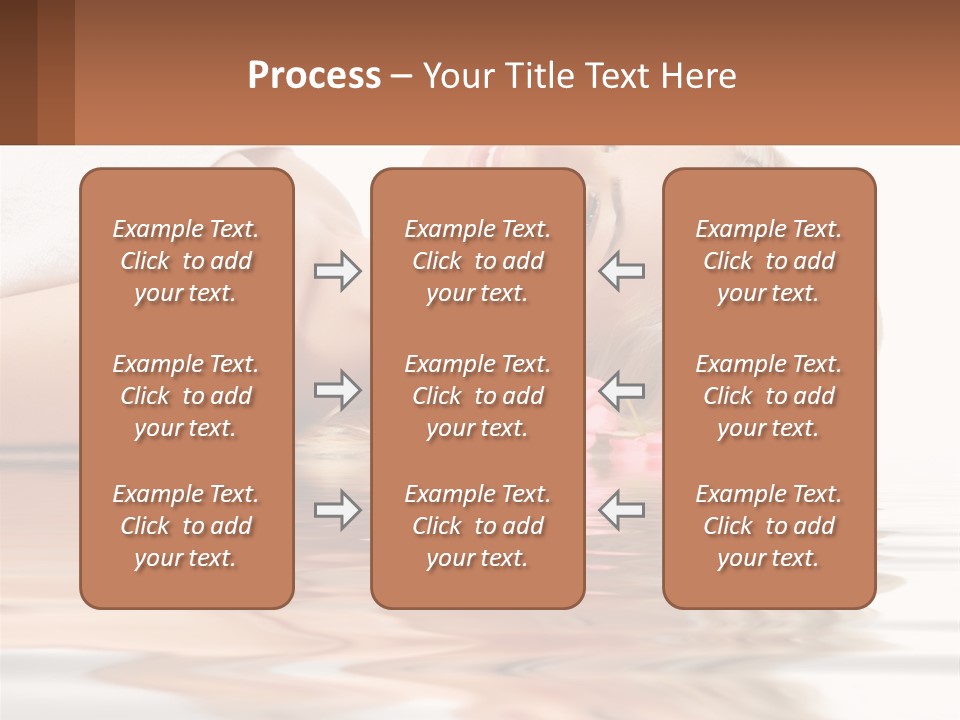 A Woman Laying On The Water With Pink Flowers PowerPoint Template