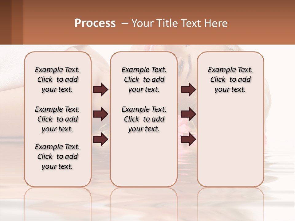 A Woman Laying On The Water With Pink Flowers PowerPoint Template