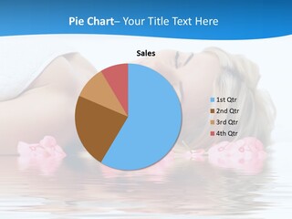 A Beautiful Woman Laying On The Water With Pink Flowers PowerPoint Template