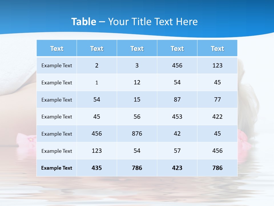 A Beautiful Woman Laying On The Water With Pink Flowers PowerPoint Template