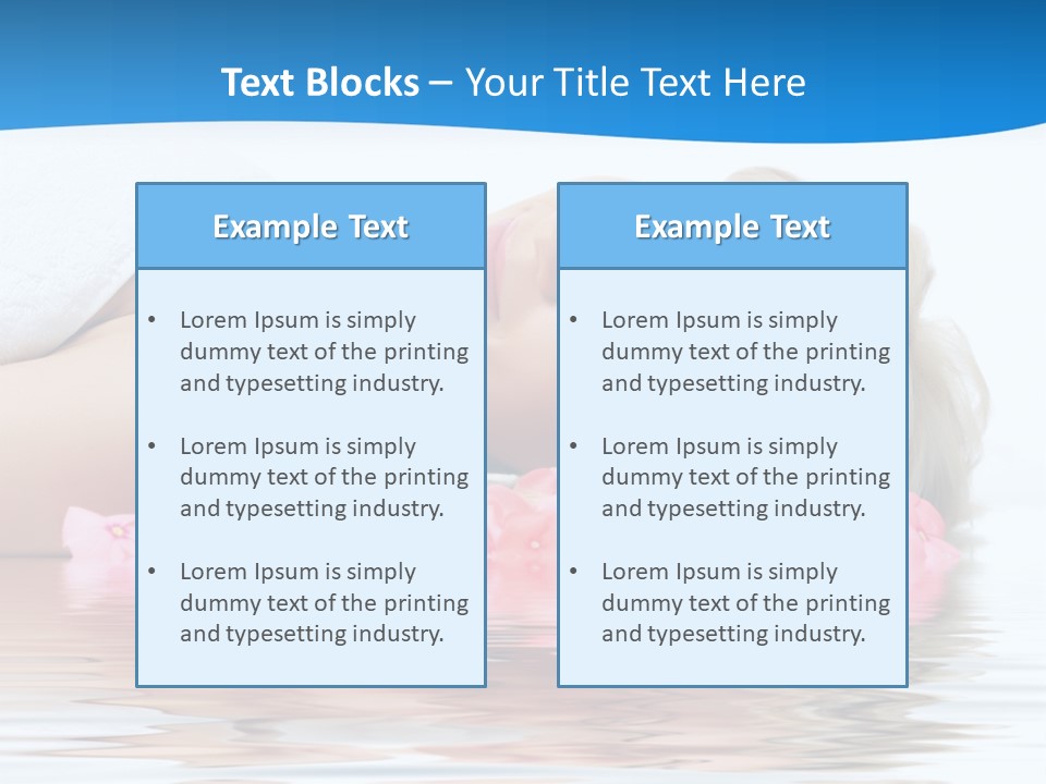 A Beautiful Woman Laying On The Water With Pink Flowers PowerPoint Template