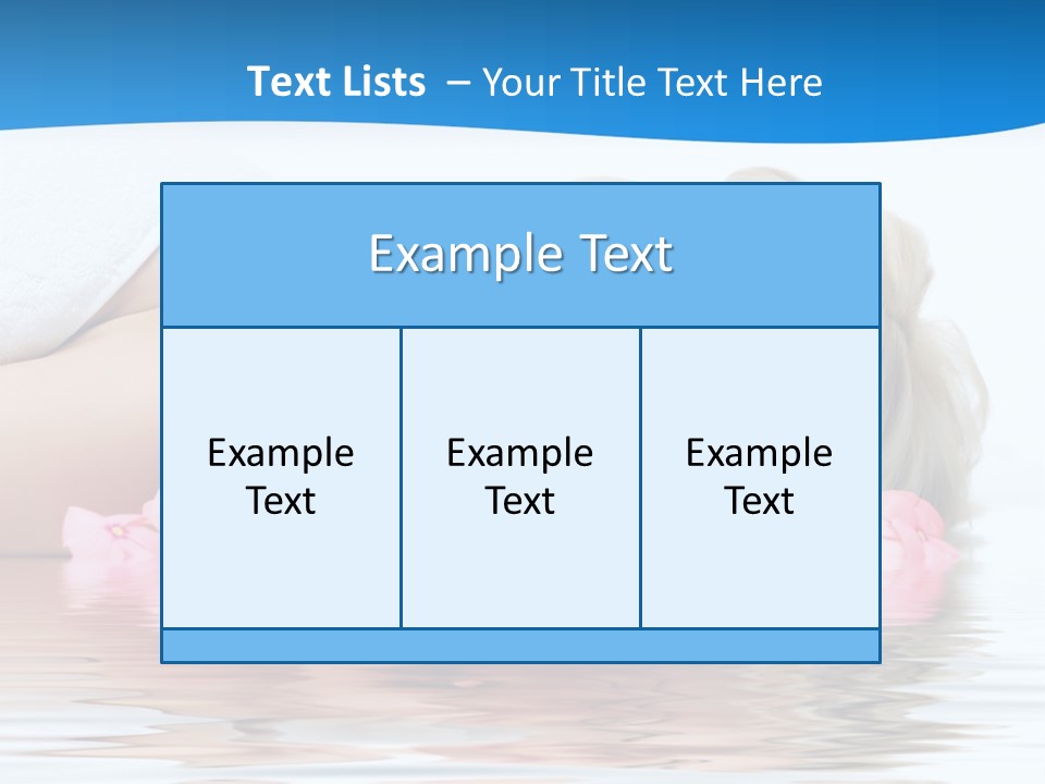 A Beautiful Woman Laying On The Water With Pink Flowers PowerPoint Template