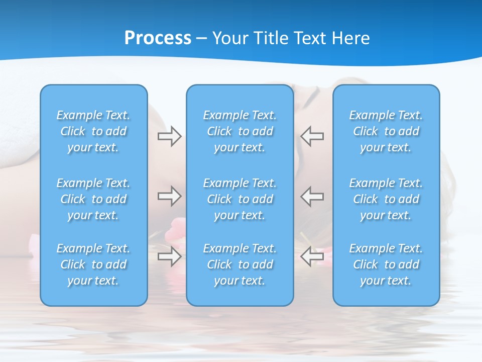 A Beautiful Woman Laying On The Water With Pink Flowers PowerPoint Template