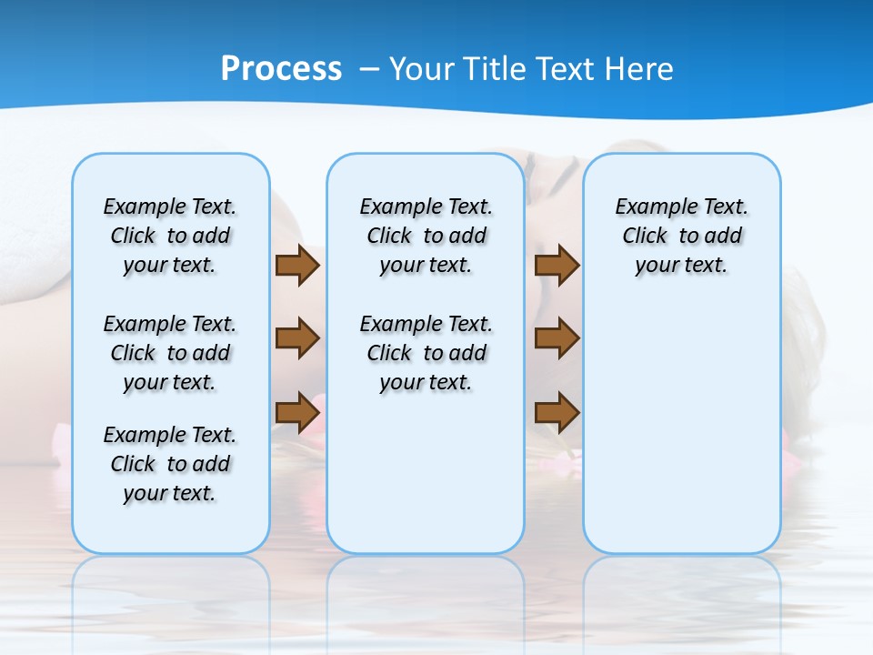 A Beautiful Woman Laying On The Water With Pink Flowers PowerPoint Template