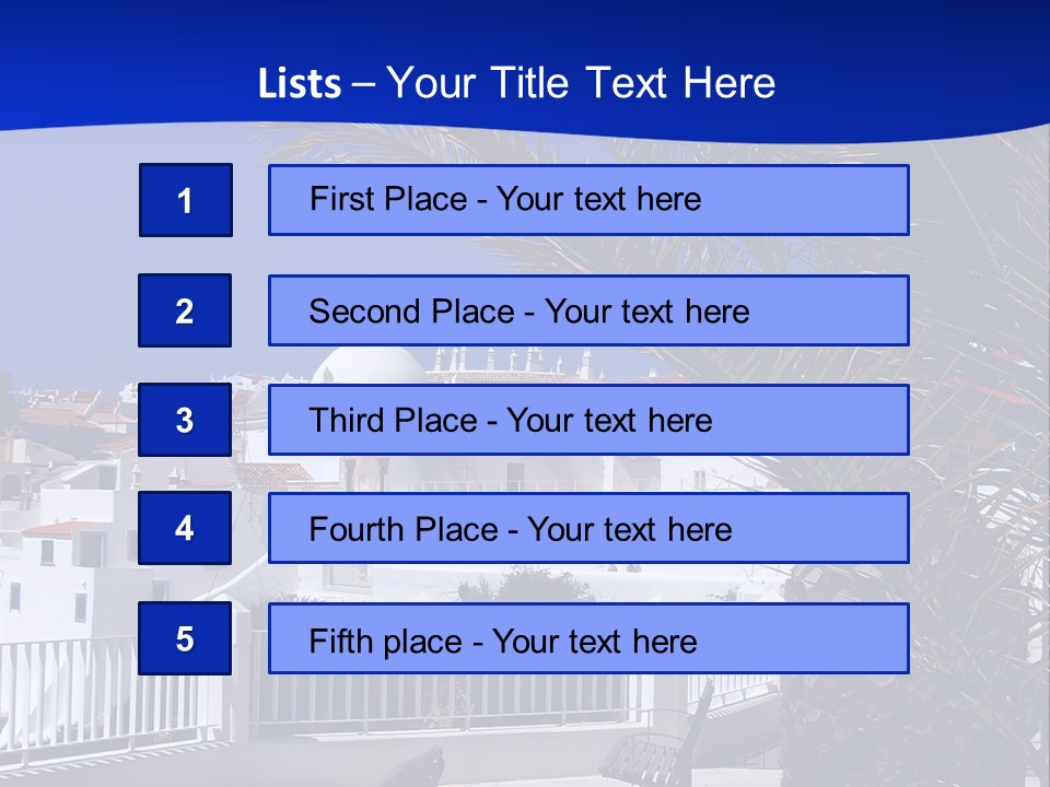 Vacation Sky Tree PowerPoint Template