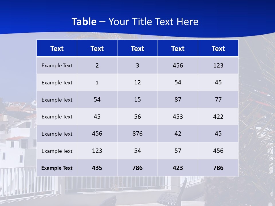 Vacation Sky Tree PowerPoint Template