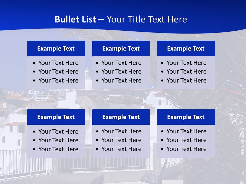 Vacation Sky Tree PowerPoint Template