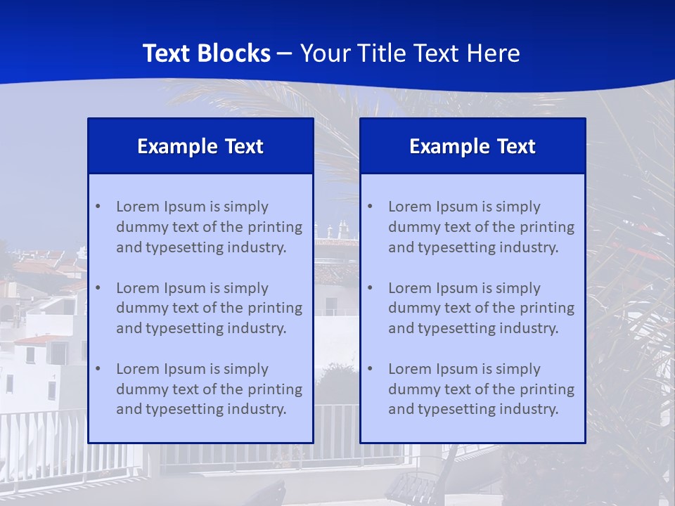 Vacation Sky Tree PowerPoint Template