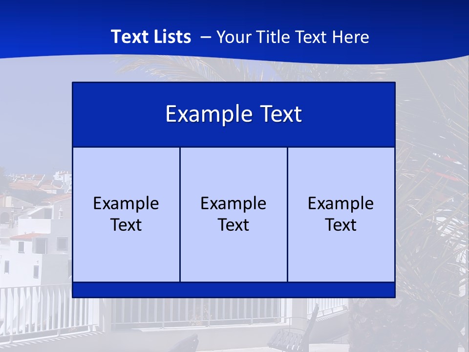 Vacation Sky Tree PowerPoint Template