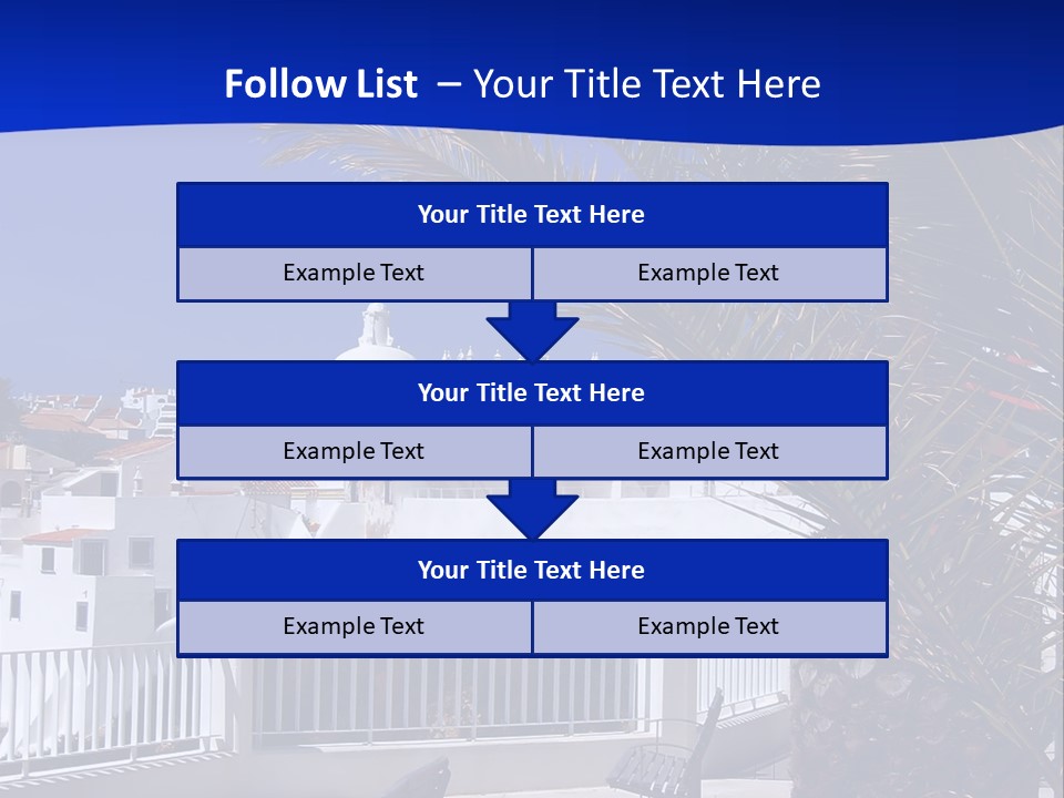Vacation Sky Tree PowerPoint Template