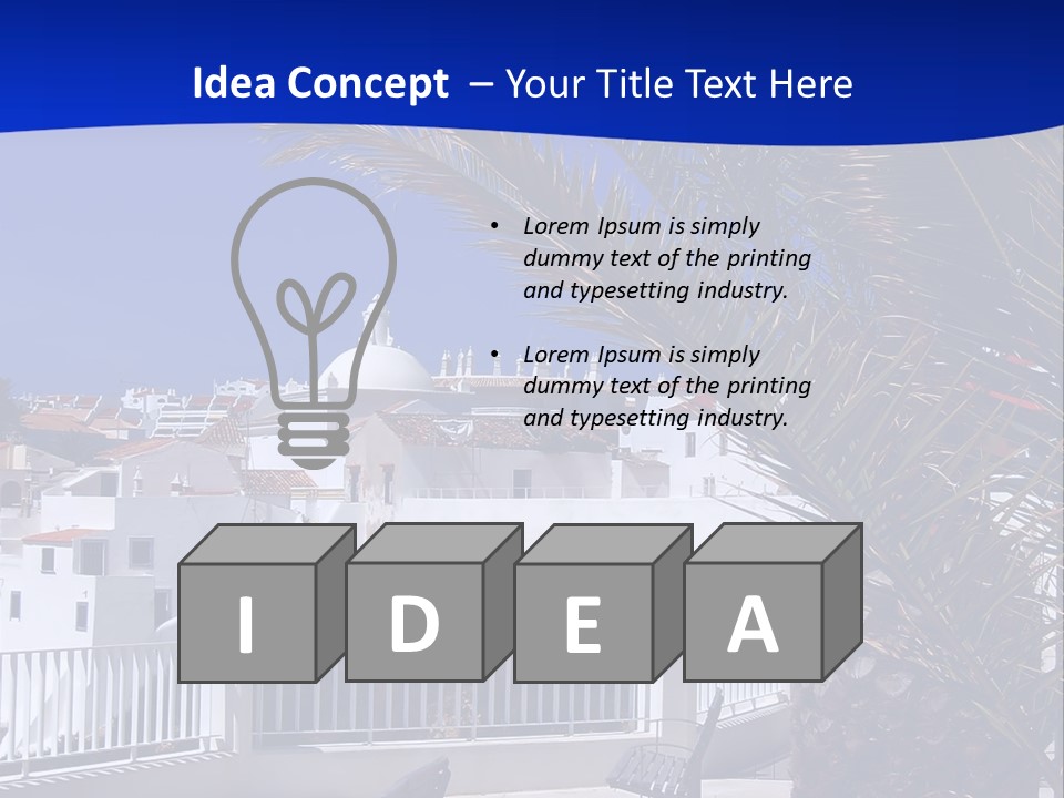 Vacation Sky Tree PowerPoint Template