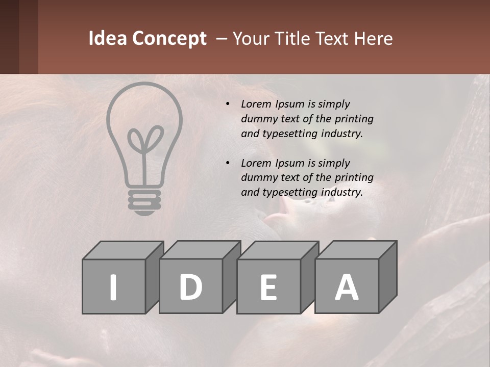 Orang Brown Motherhood PowerPoint Template