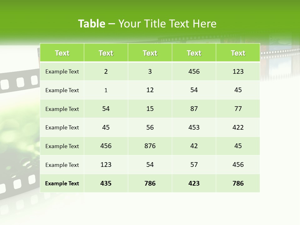 Hollywood Reflection Projection PowerPoint Template