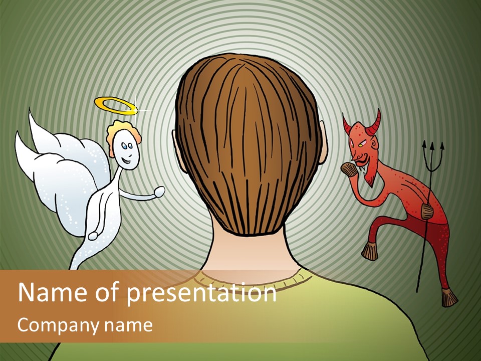 Hell Illustration Lie PowerPoint Template