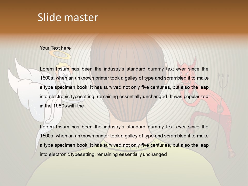 Hell Illustration Lie PowerPoint Template