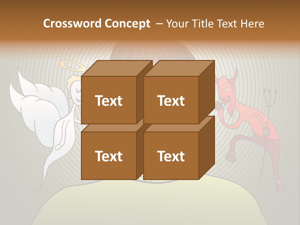 Hell Illustration Lie PowerPoint Template