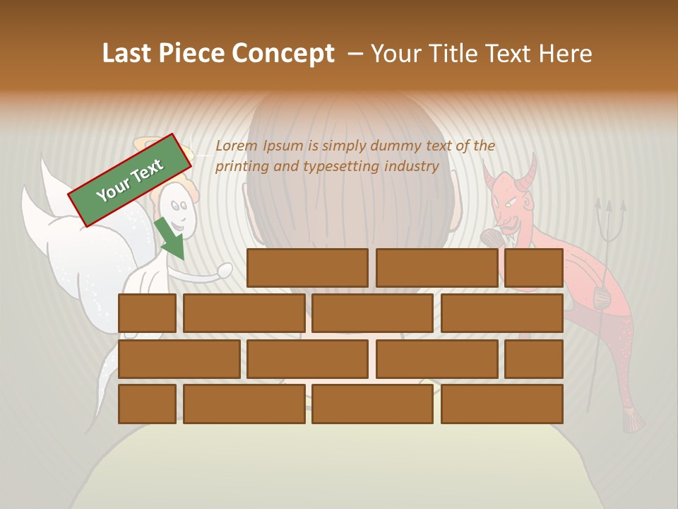 Hell Illustration Lie PowerPoint Template