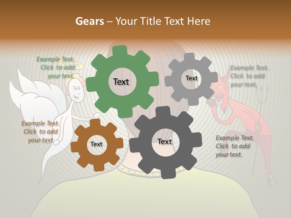 Hell Illustration Lie PowerPoint Template