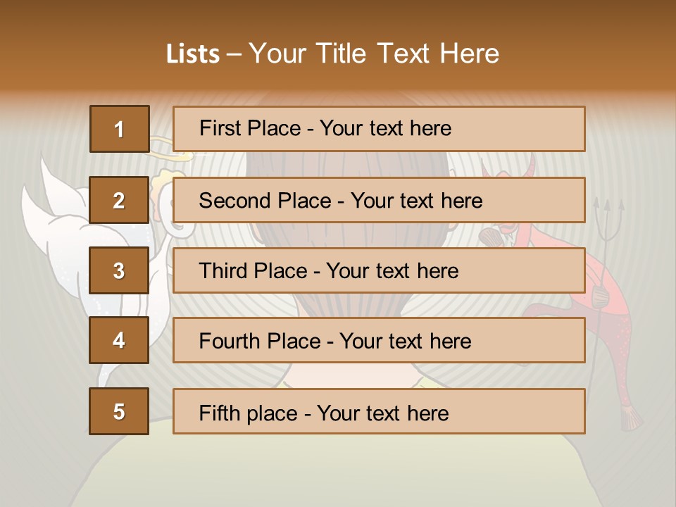 Hell Illustration Lie PowerPoint Template