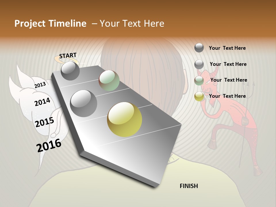 Hell Illustration Lie PowerPoint Template