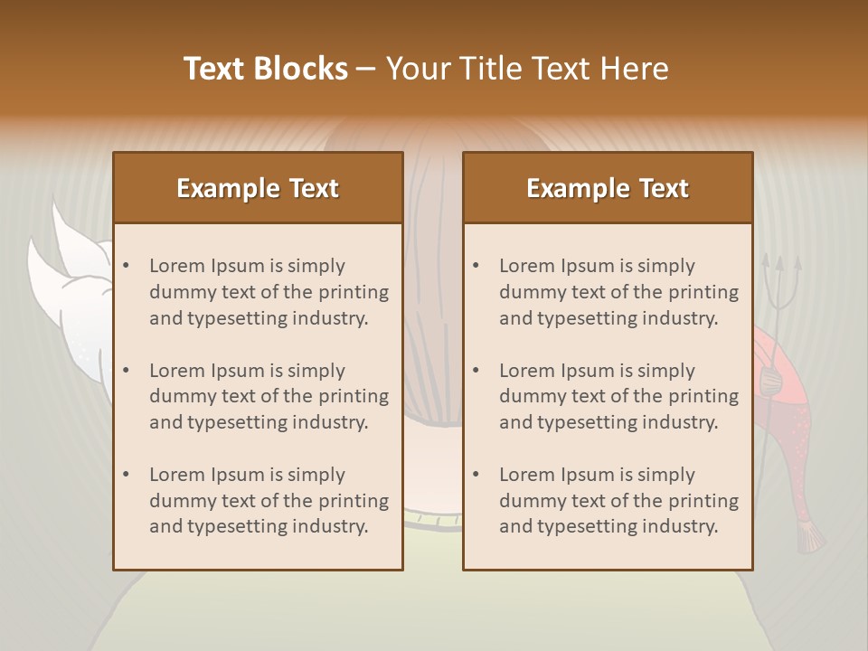 Hell Illustration Lie PowerPoint Template