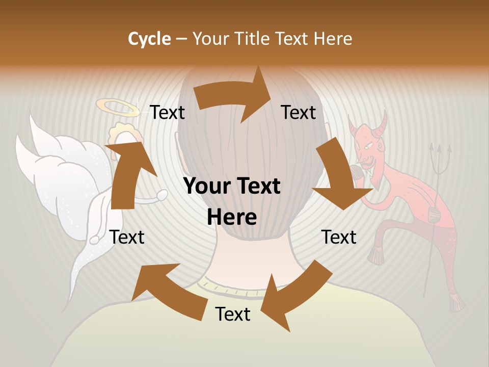 Hell Illustration Lie PowerPoint Template