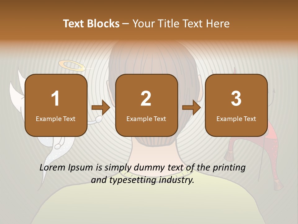 Hell Illustration Lie PowerPoint Template