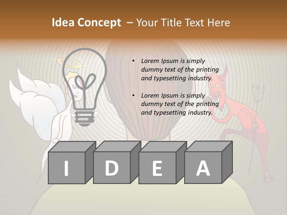 Hell Illustration Lie PowerPoint Template