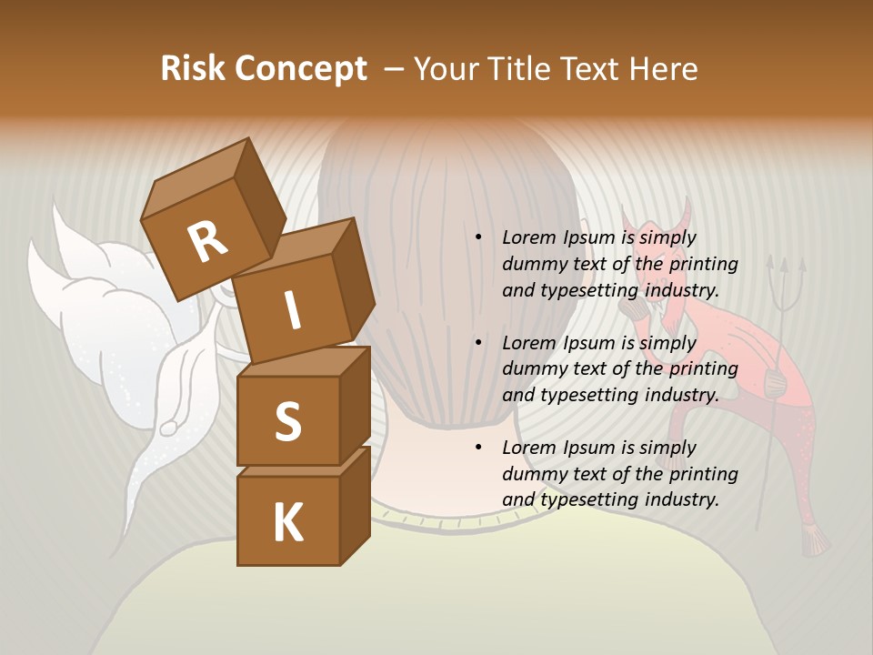 Hell Illustration Lie PowerPoint Template